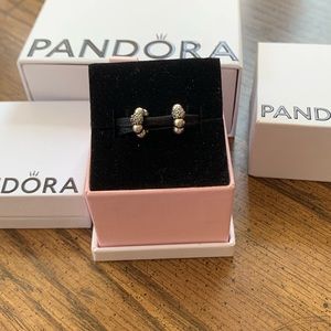 Retired Pandora Beaded Pave’ Spacer Charm (set)